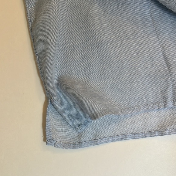 Anne Taylor Loft Short Sleeve Blouse Light Blue - Picture 5 of 6